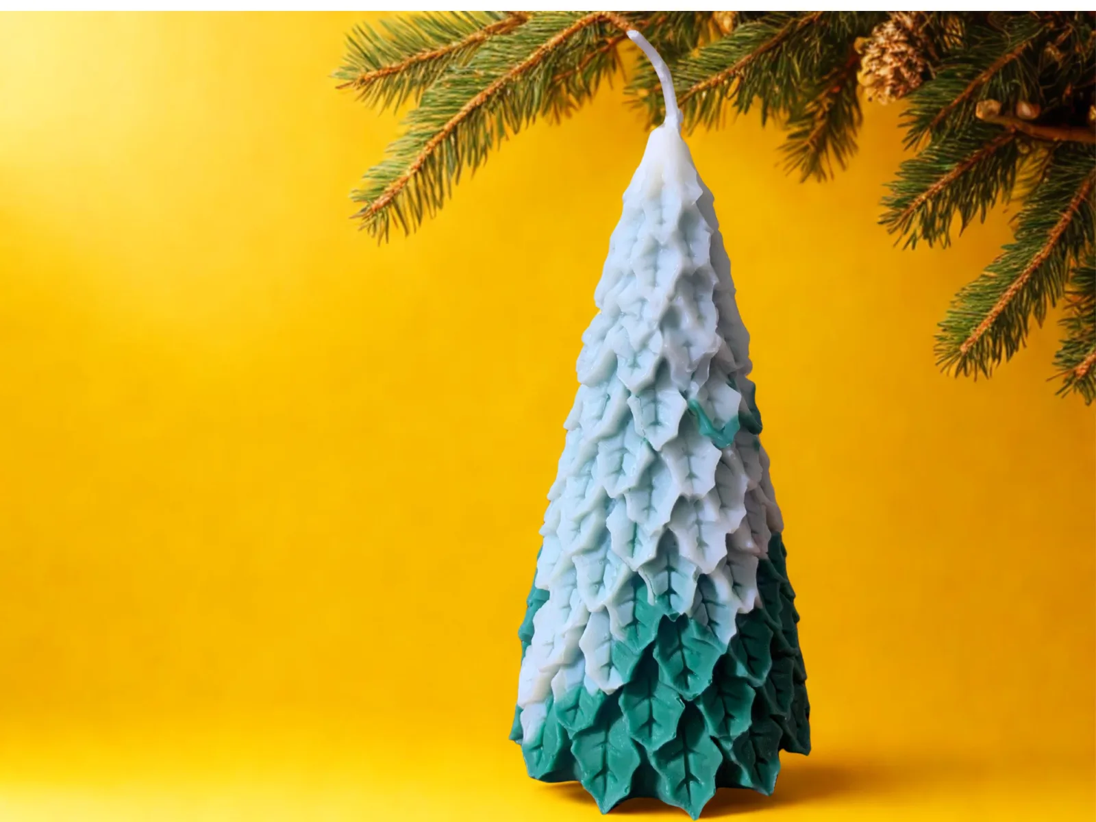 Handmade Christmas Tree Decorative fragmented Candle, Made with soya Wax view 2